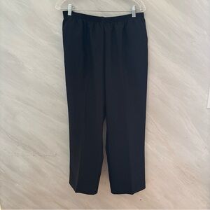 Alfred Dunner 14P Black Elastic Waist Classic Fit Proportioned Short Pants
